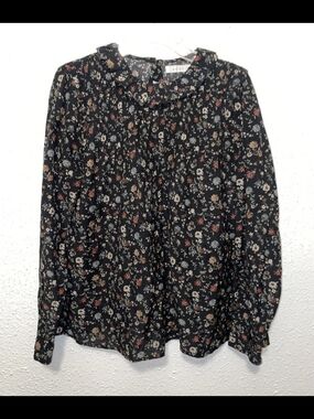 Chemise Siwtine (Imprime Feullage Fond Noir)
